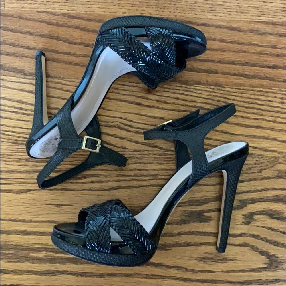 Vince Camuto heels black patent